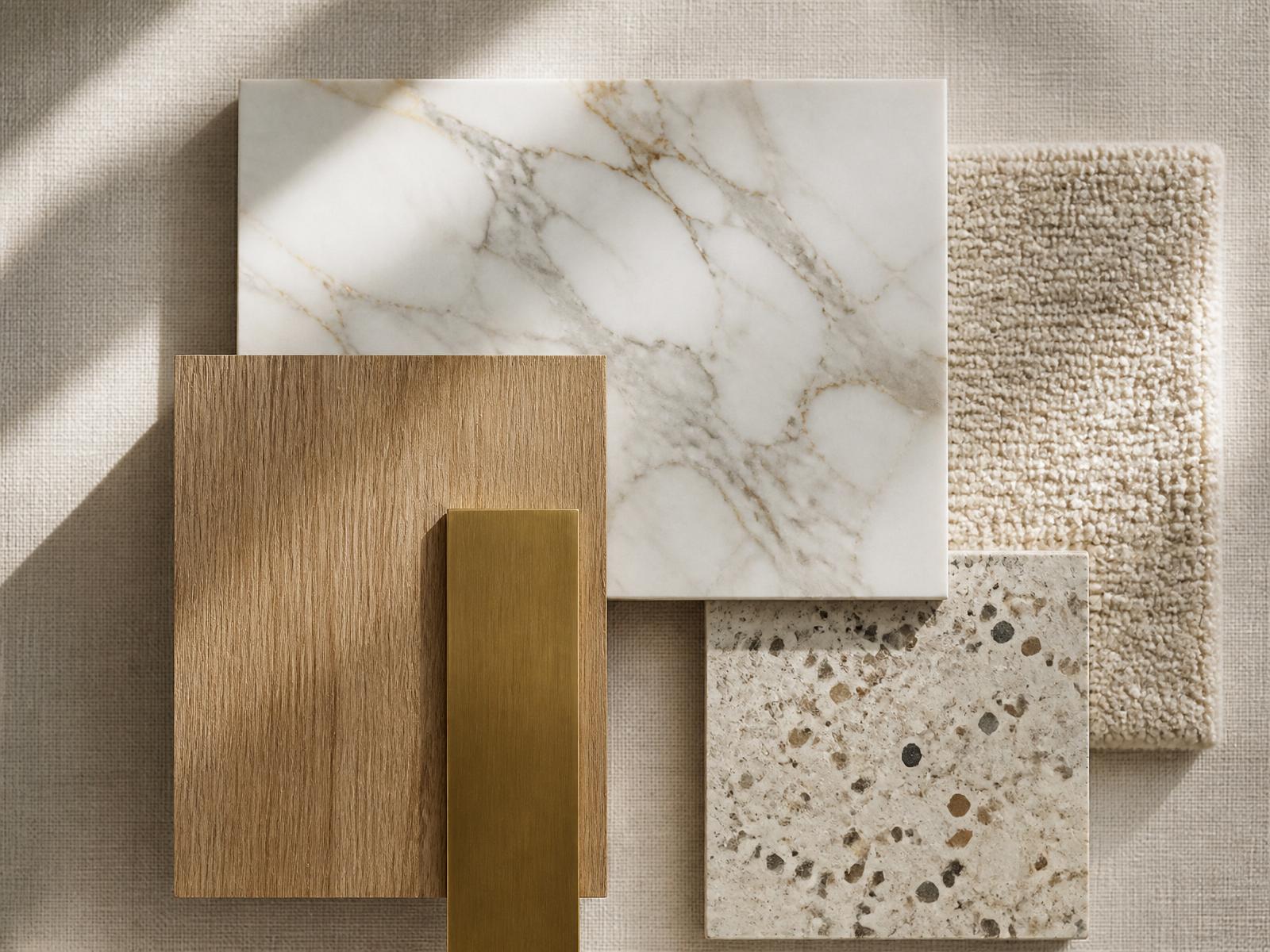 Campioni di materiali per la scelta di finiture